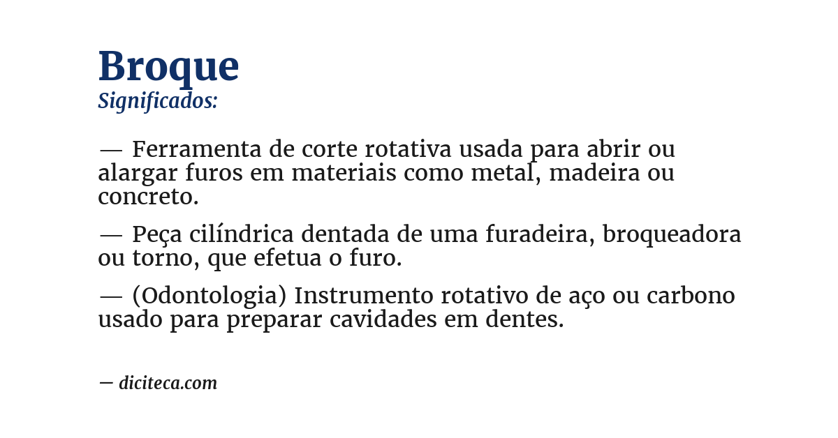 Significado de broque