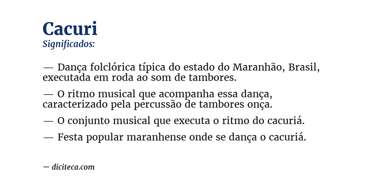 Significado de cacuri