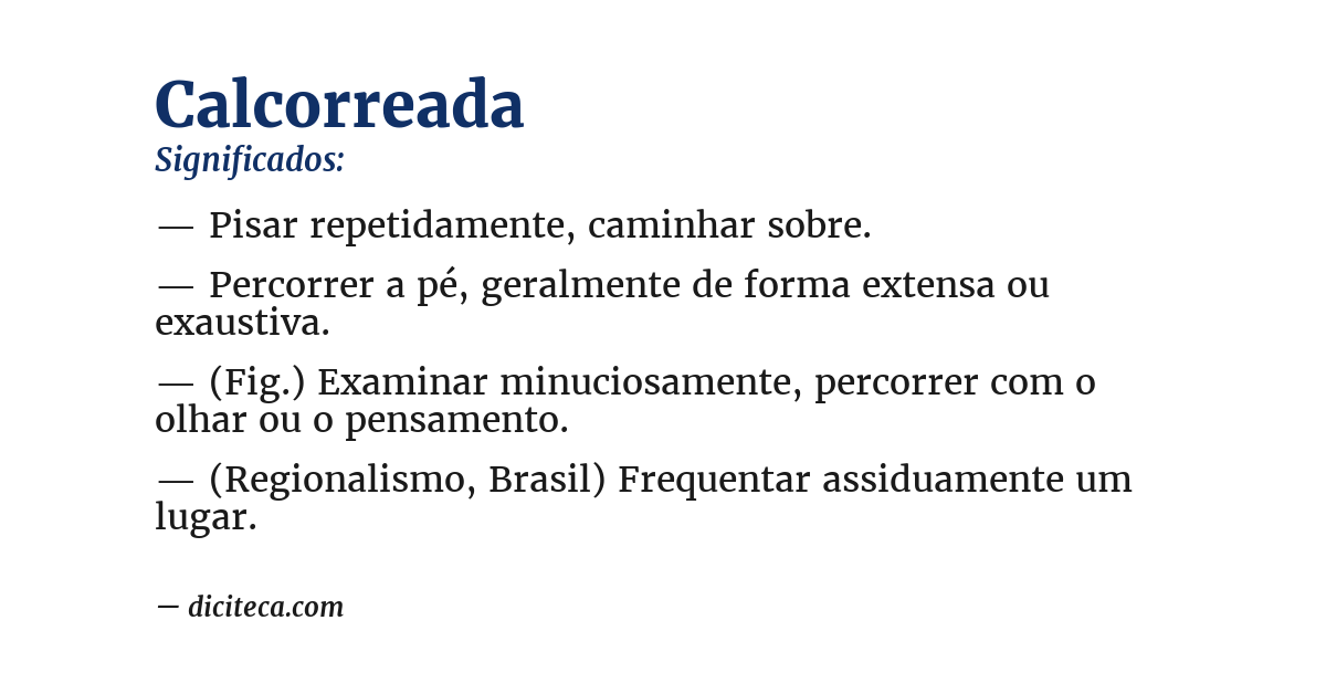 Significado de calcorreada