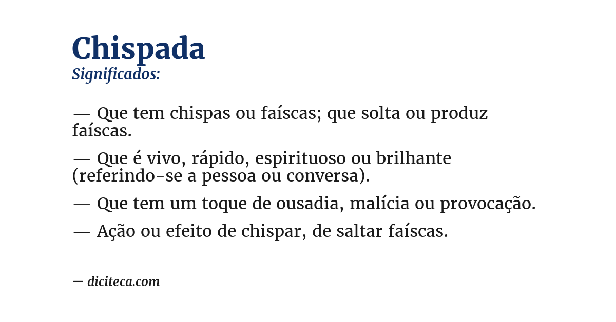 Significado de chispada