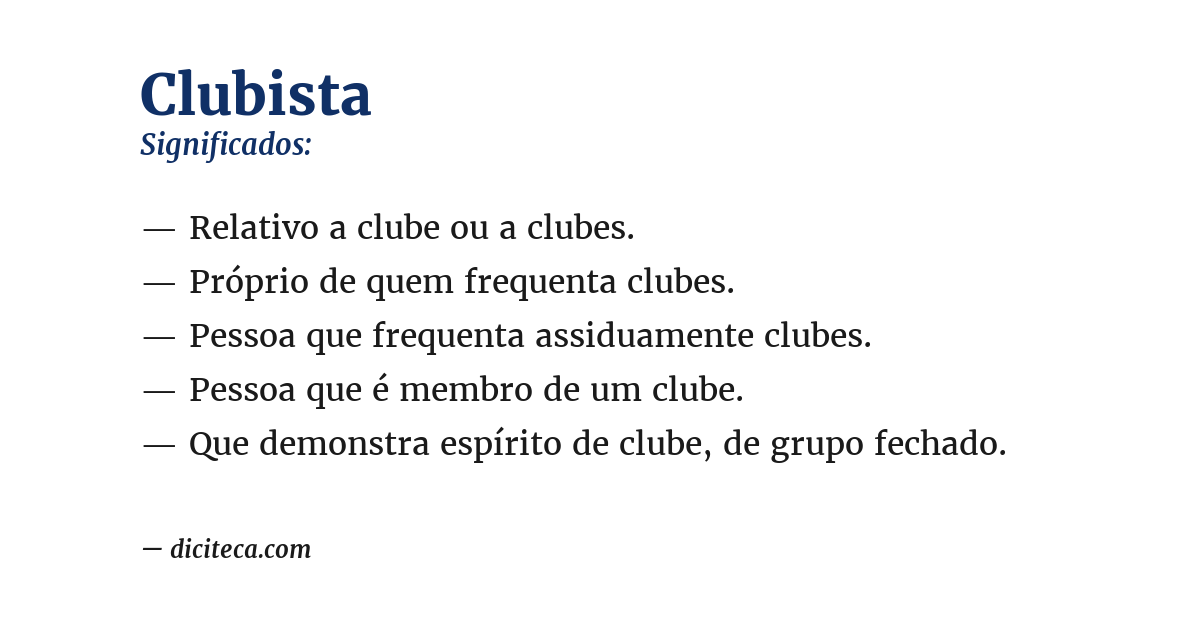 Significado de clubista