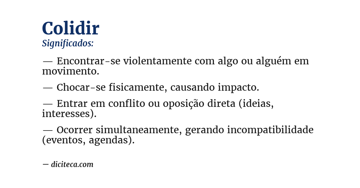 Significado de colidir