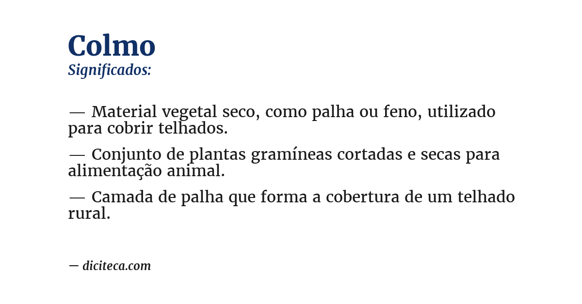 Significado de colmo