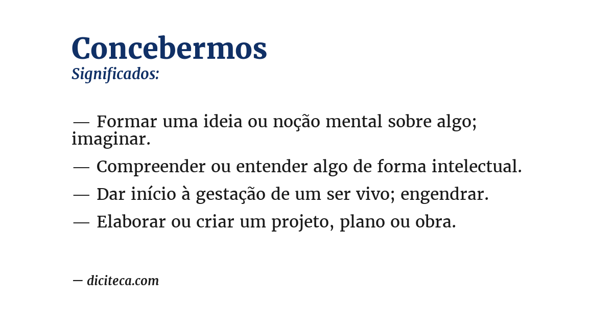 Significado de concebermos