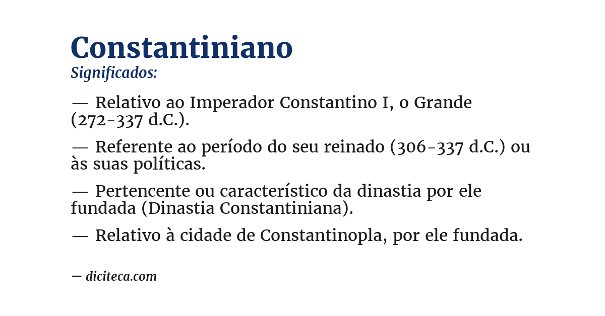 Significado de constantiniano