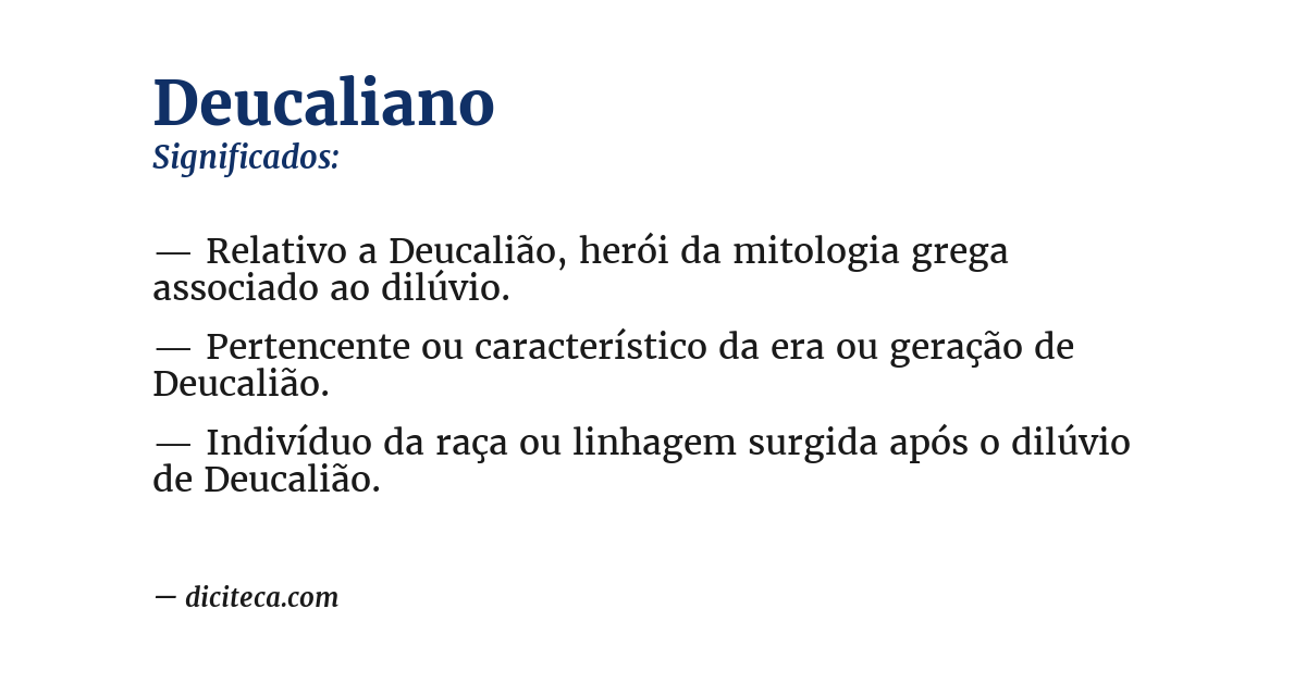 Significado de deucaliano