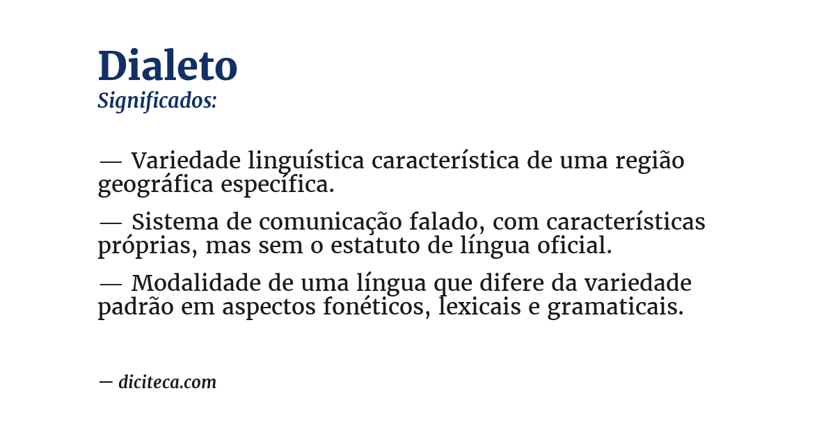 Significado de dialeto