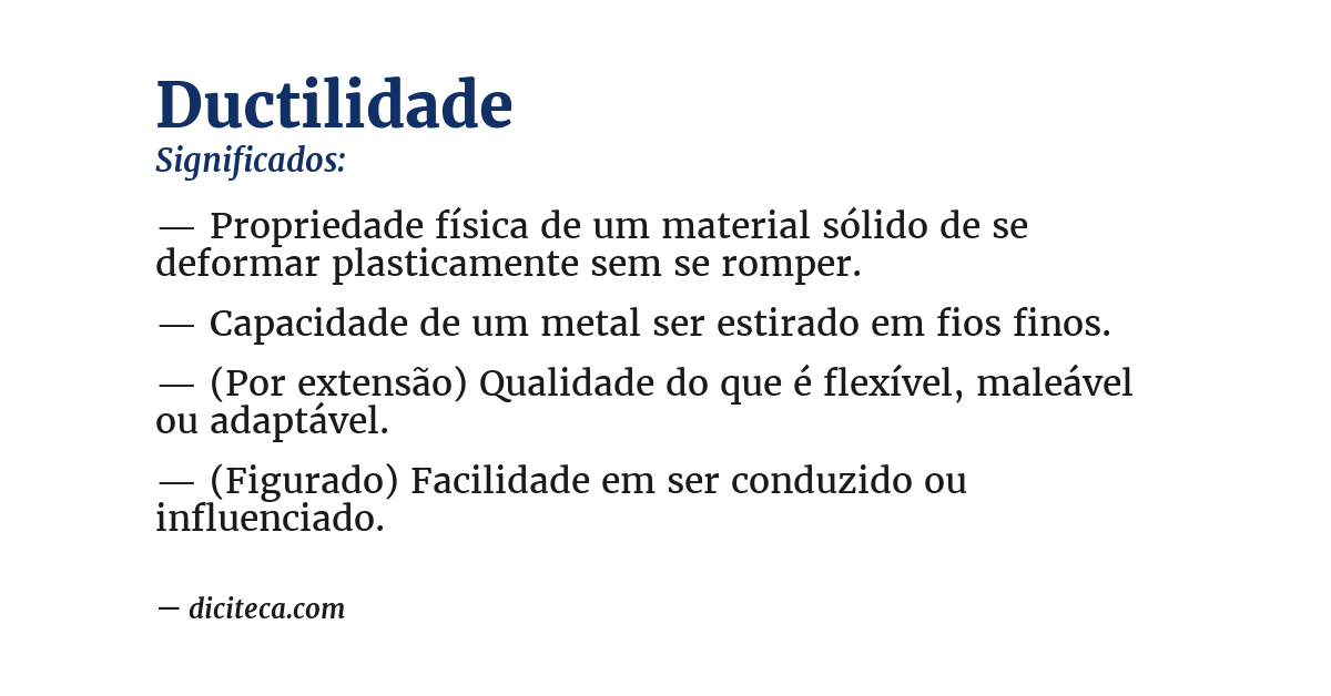Significado de ductilidade