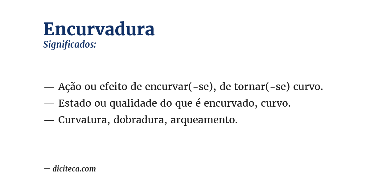 Significado de encurvadura