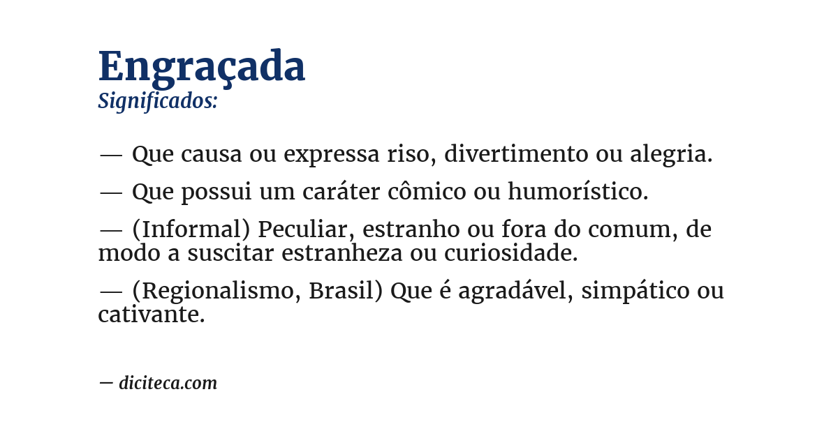Significado de engraçada
