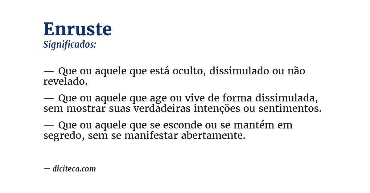 Significado de enruste