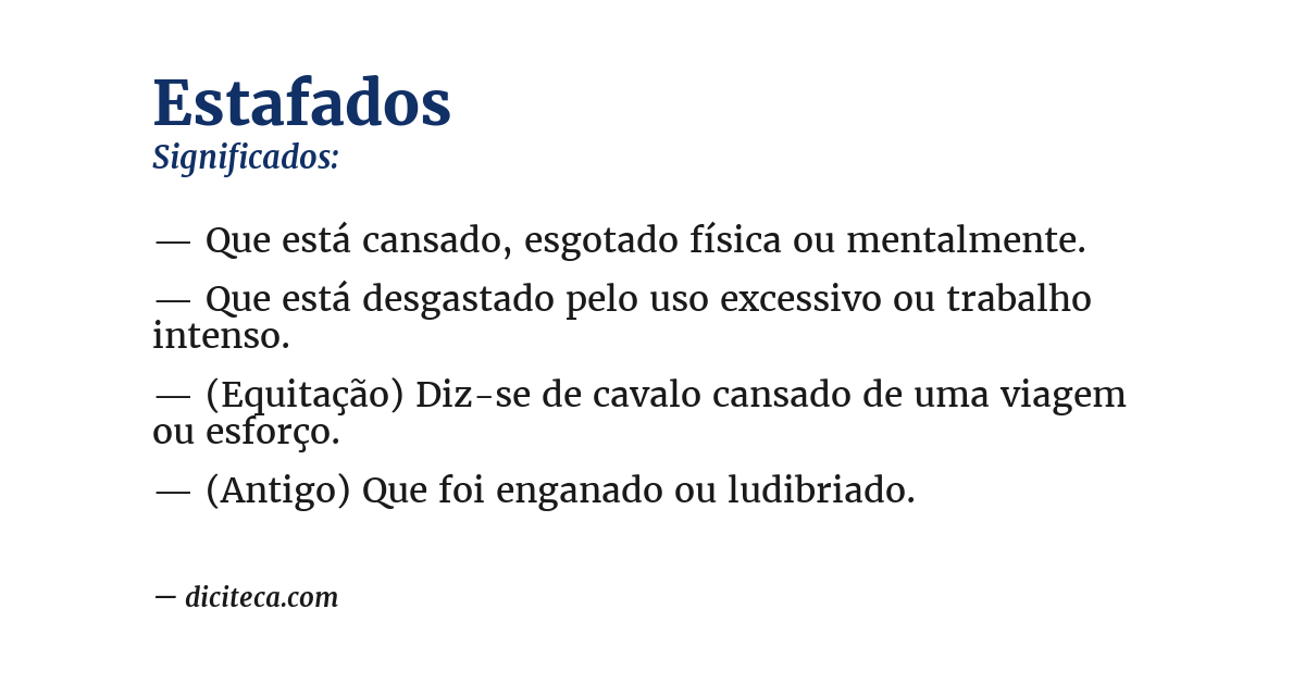 Significado de estafados