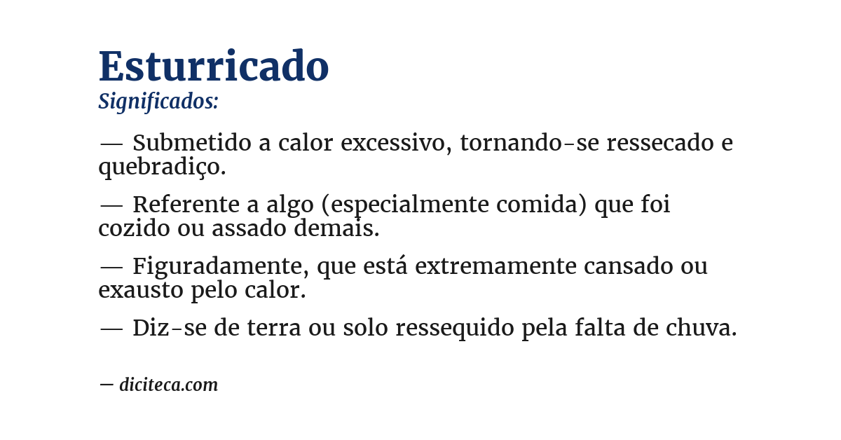 Significado de esturricado