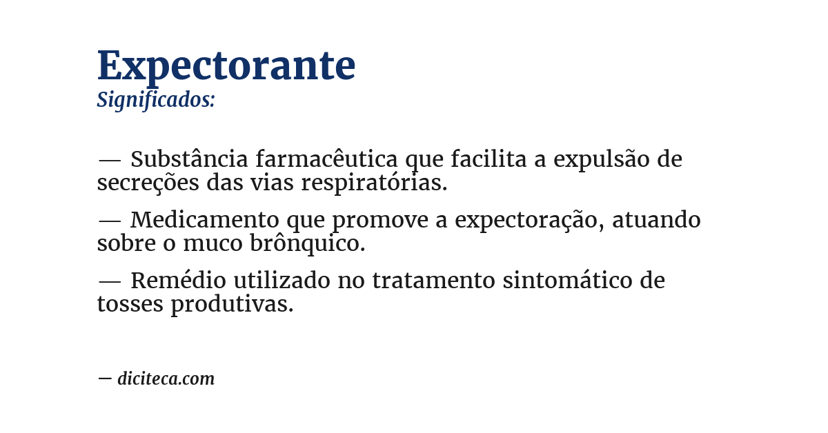 Significado de expectorante
