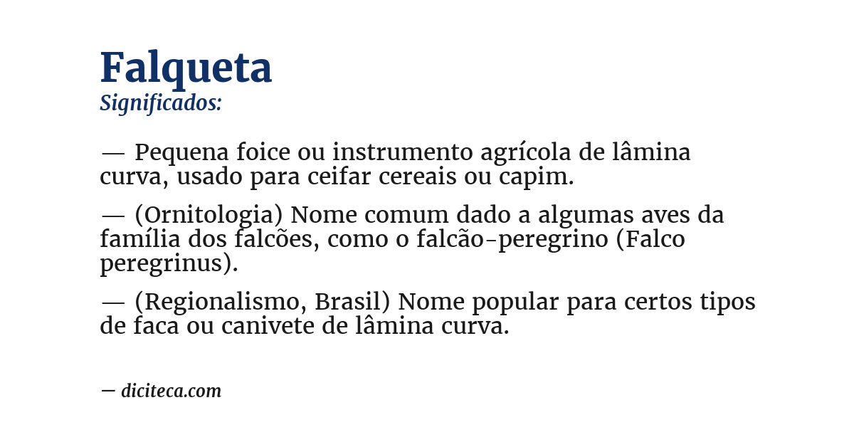 Significado de falqueta