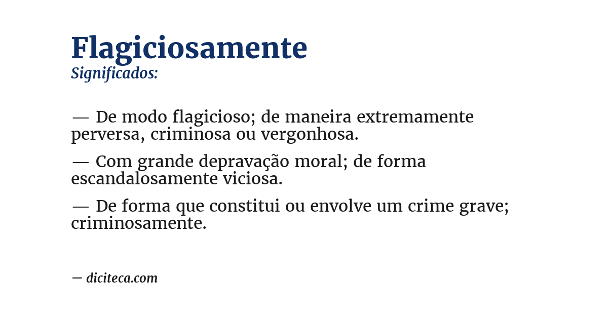 Significado de flagiciosamente