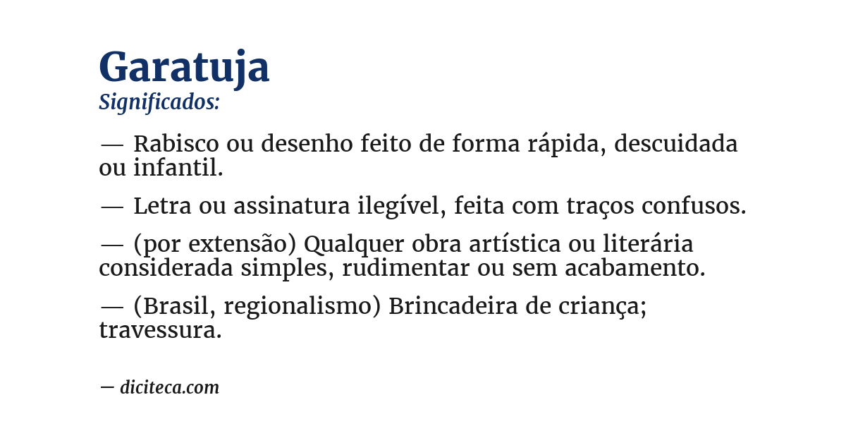 Significado de garatuja