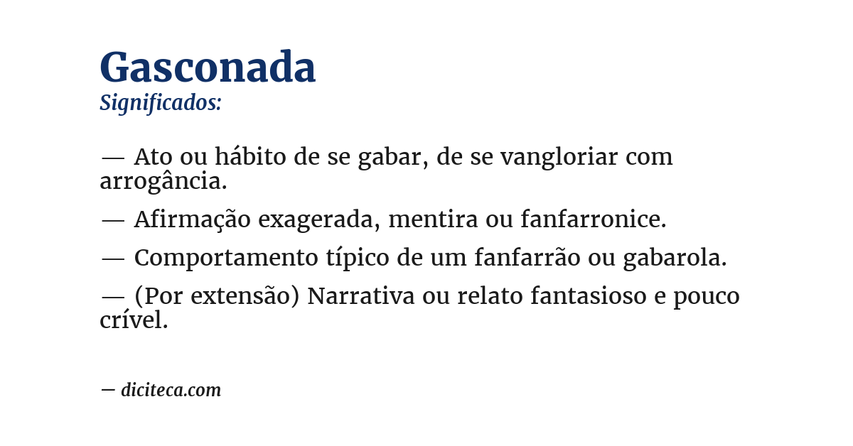 Significado de gasconada