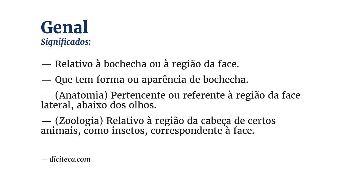 Significado de genal