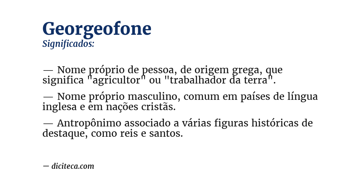 Significado de georgeofone