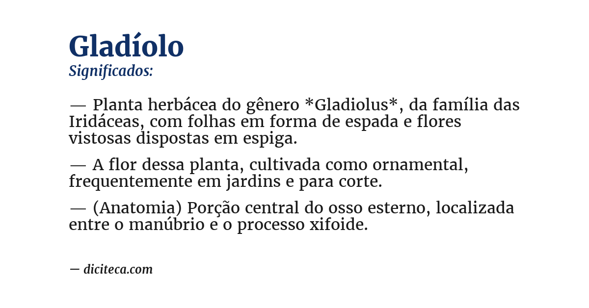Significado de gladíolo