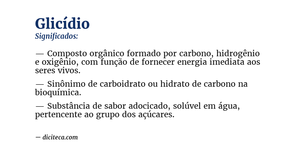 Significado de glicídio
