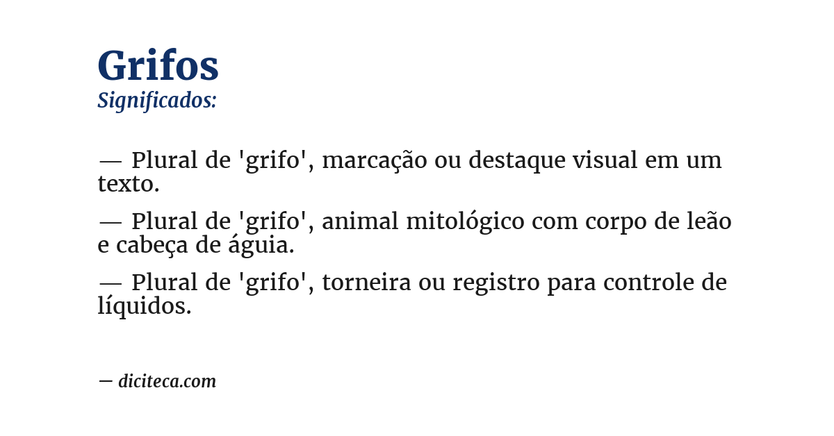Significado de grifos