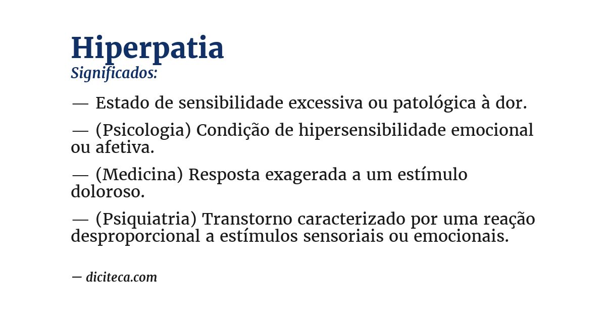 Significado de hiperpatia