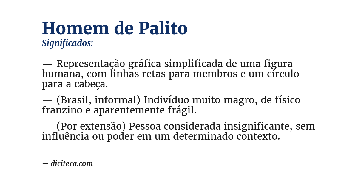 Significado de homem de palito