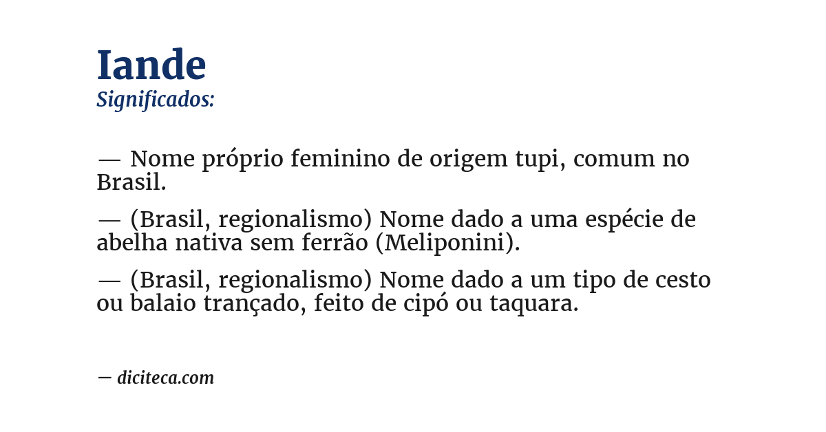 Significado de iande