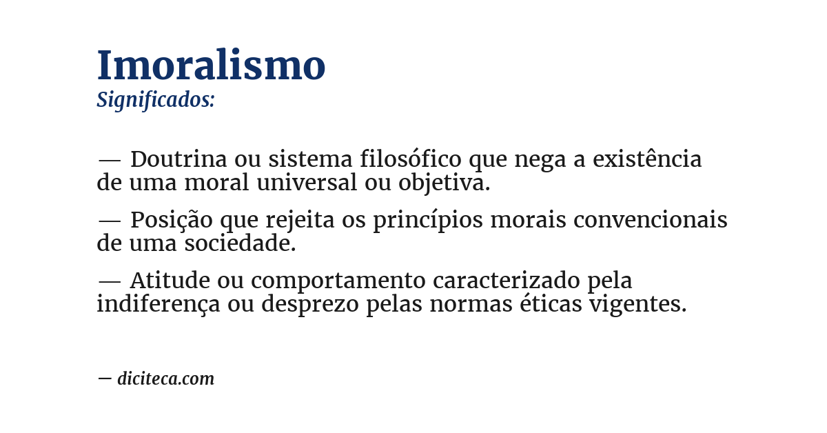 Significado de imoralismo