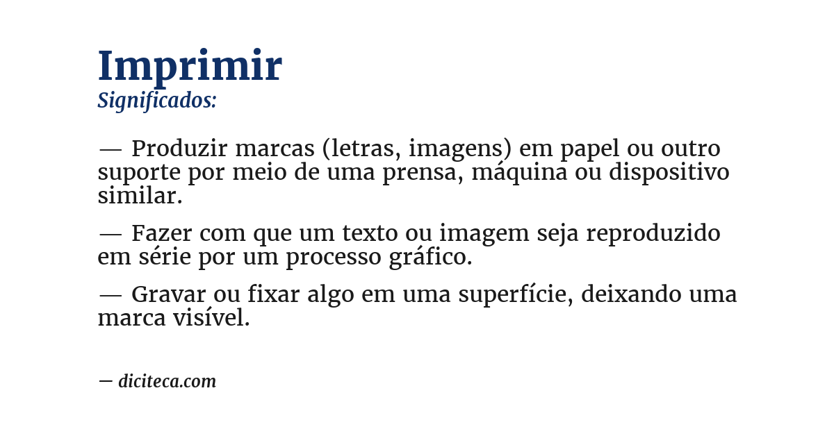 Significado de imprimir