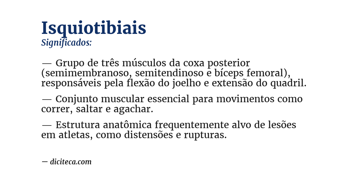 Significado de isquiotibiais