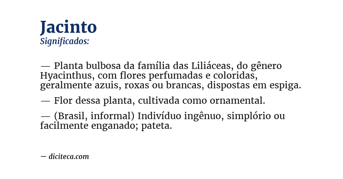 Significado de jacinto