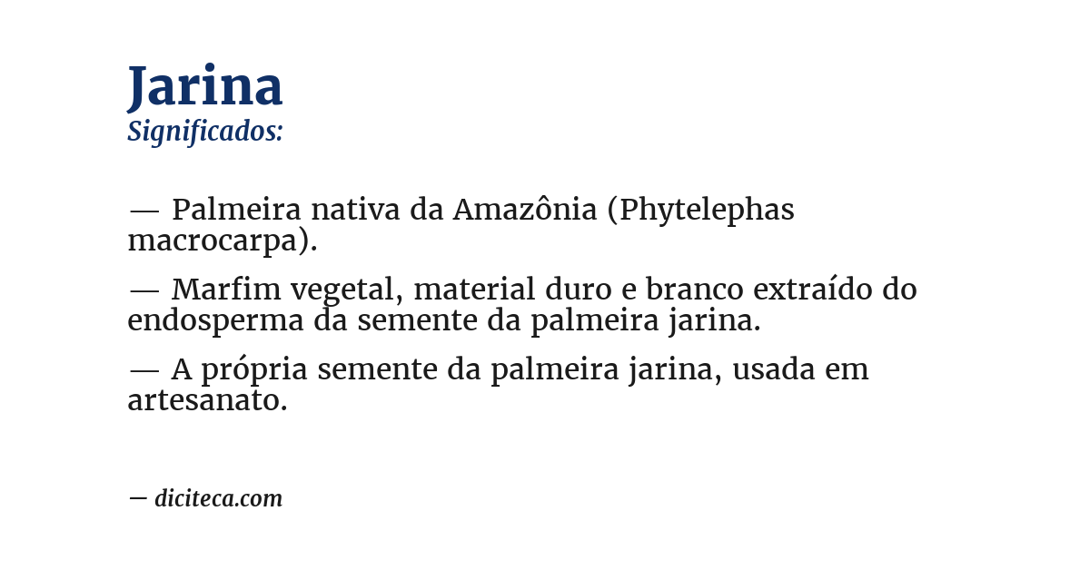 Significado de jarina