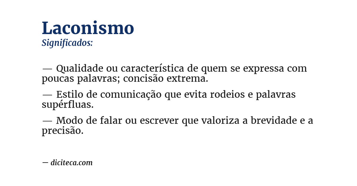 Significado de laconismo