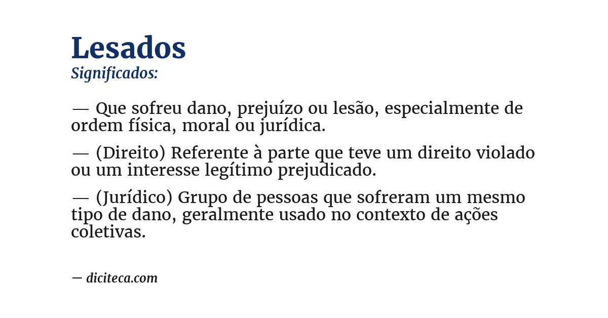 Significado de lesados