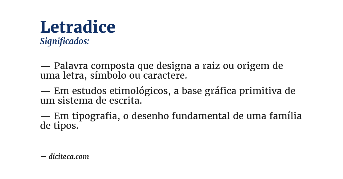 Significado de letradice