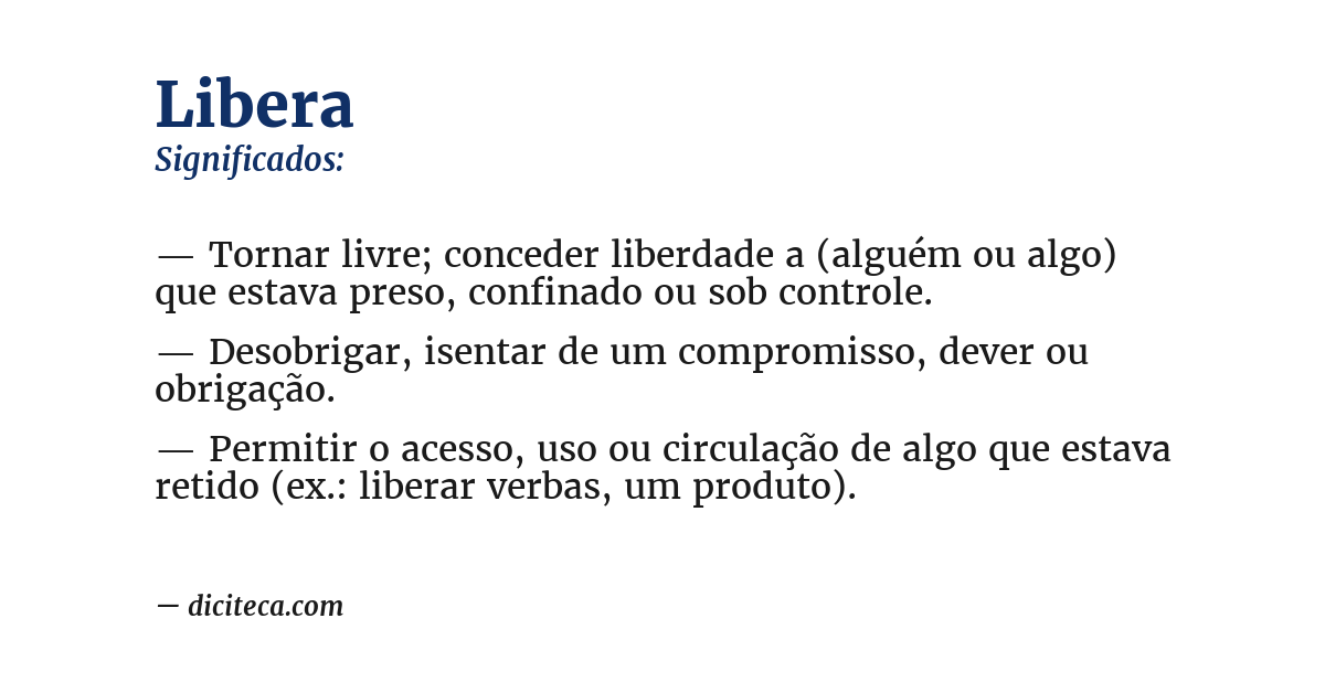 Significado de libera