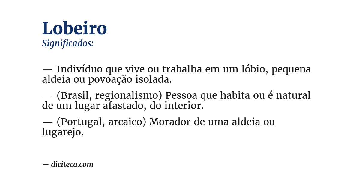 Significado de lobeiro