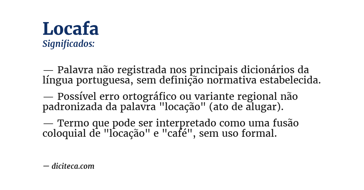 Significado de locafa