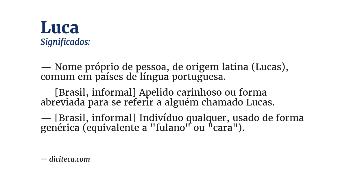 Significado de luca