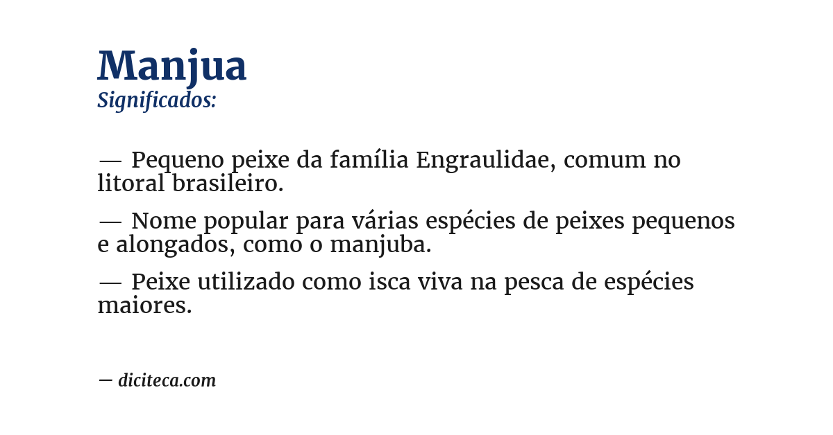 Significado de manjua