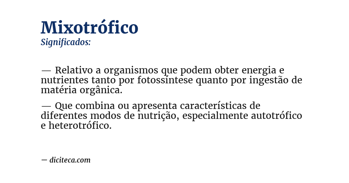 Significado de mixotrófico