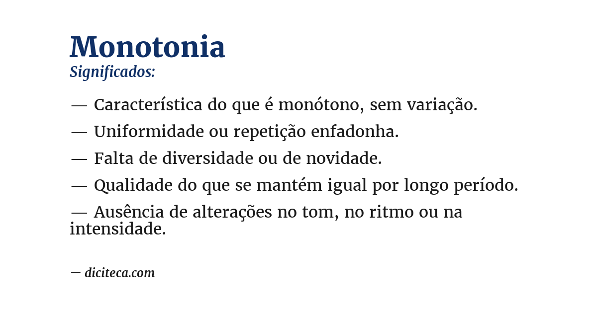 Significado de monotonia