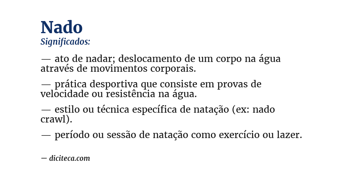 Significado de nado