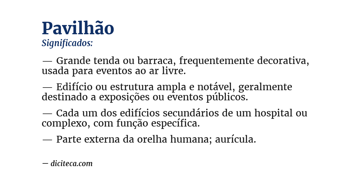 Significado de pavilhão