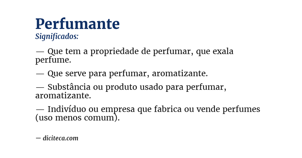 Significado de perfumante