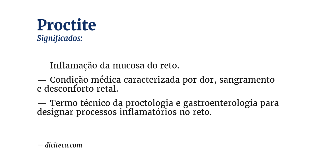 Significado de proctite