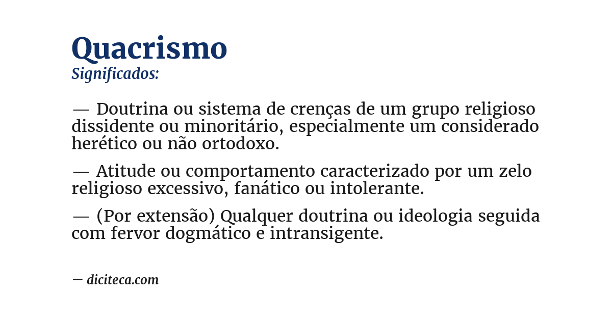 Significado de quacrismo